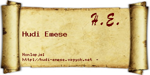 Hudi Emese névjegykártya