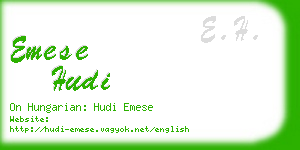 emese hudi business card